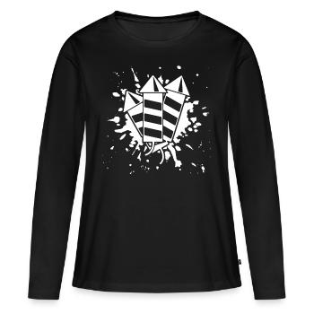 Silvester Feuerwerk - Frauen Premium Bio Langarmshirt - Schwarz - Vorne - Julia (174cm)