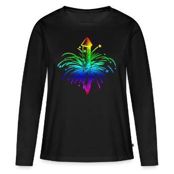 Silvester Feuerwerk - Frauen Premium Bio Langarmshirt - Schwarz - Vorne - Julia (174cm)