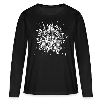basse - T-shirt manches longues Premium bio Femme - noir - Devant - Julia (174cm)