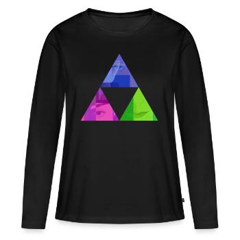 comic - Women's Premium Organic Long Sleeve Shirt - black - Front - Julia (174cm)