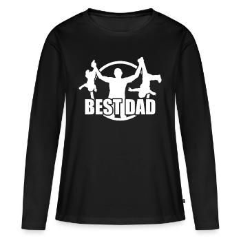 Strong man, strong, muscular - Women's Premium Organic Long Sleeve Shirt - black - Front - Julia (174cm)