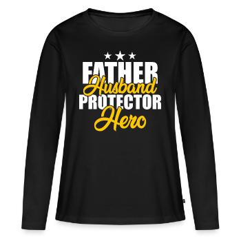 Le papa préféré du papa Superdad Big Daddy - T-shirt manches longues Premium bio Femme - noir - Devant - Julia (174cm)