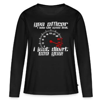 Auto Tacho - T-shirt manches longues Premium bio Femme - noir - Devant - Julia (174cm)
