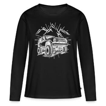 Voiture SUV SUV Jeep Terrain Mountain Tuning PS - T-shirt manches longues Premium bio Femme - noir - Devant - Julia (174cm)