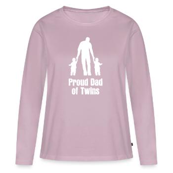 father of twins twins - Women's Premium Organic Long Sleeve Shirt - dusky pink - Front - Julia (174cm)