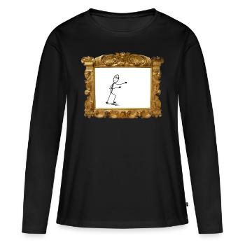 art - T-shirt manches longues Premium bio Femme - noir - Devant - Julia (174cm)