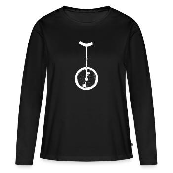 monocycle hockey monocycle - T-shirt manches longues Premium bio Femme - noir - Devant - Julia (174cm)