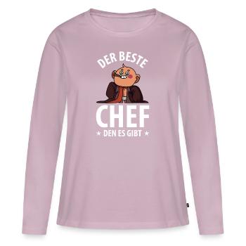 The best boss there is baby - Women's Premium Organic Long Sleeve Shirt - dusky pink - Front - Julia (174cm)