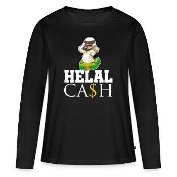 Arab sheikh - Women's Premium Organic Long Sleeve Shirt - black - Front - Julia (174cm)