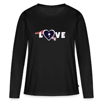 blockedTitle - T-shirt manches longues Premium bio Femme - noir - Devant - Julia (174cm)