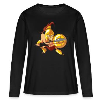 Combattant Sparta Spartan - T-shirt manches longues Premium bio Femme - noir - Devant - Julia (174cm)