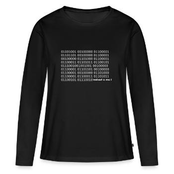 I am a Hacker - Frauen Premium Bio Langarmshirt - Schwarz - Vorne - Julia (174cm)