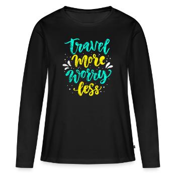 Travel journey - Women's Premium Organic Long Sleeve Shirt - black - Front - Julia (174cm)