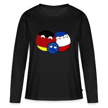 Countryball Germany France EU - Brexit - Women's Premium Organic Long Sleeve Shirt - black - Front - Julia (174cm)