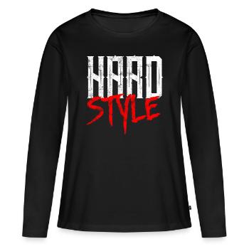 Hardstyle Music Hard Style Musique - T-shirt manches longues Premium bio Femme - noir - Devant - Julia (174cm)