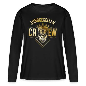 Adieu célibataire d'or - T-shirt manches longues Premium bio Femme - noir - Devant - Julia (174cm)