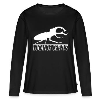 lucane - T-shirt manches longues Premium bio Femme - noir - Devant - Julia (174cm)