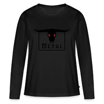Metal pour les festivals - T-shirt manches longues Premium bio Femme - noir - Devant - Julia (174cm)