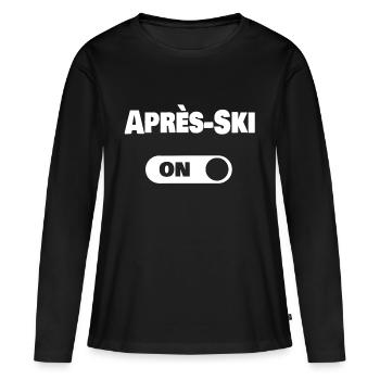 Après-ski - T-shirt manches longues Premium bio Femme - noir - Devant - Julia (174cm)