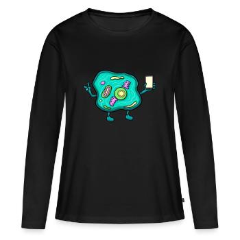 T-shirt de professeur de science drôle T-shirt de professeur de science drôle - T-shirt manches longues Premium bio Femme - noir - Devant - Julia (174cm)