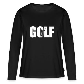 Golf Geschenk Oma Opa Rentner Hobby - Frauen Premium Bio Langarmshirt - Schwarz - Vorne - Julia (174cm)