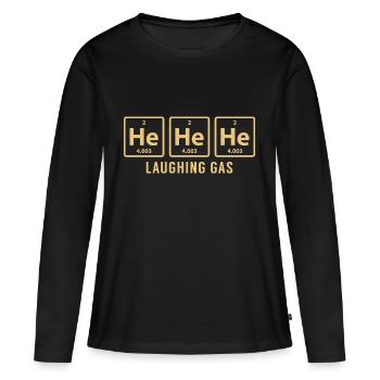 Science chimique il il il rire gaz cadeau drôle - T-shirt manches longues Premium bio Femme - noir - Devant - Julia (174cm)