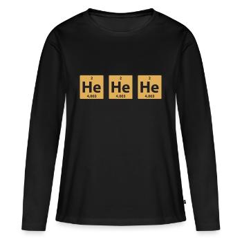 Science chimique il il il rire gaz cadeau drôle - T-shirt manches longues Premium bio Femme - noir - Devant - Julia (174cm)