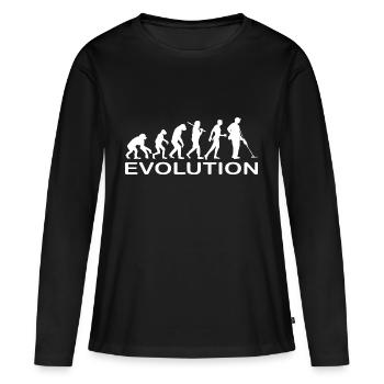 Détecteur de métaux Evolution - T-shirt manches longues Premium bio Femme - noir - Devant - Julia (174cm)