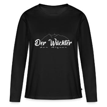 Le gardien de l’Allgäus blanc, montagne de l’Allgäu - T-shirt manches longues Premium bio Femme - noir - Devant - Julia (174cm)