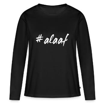 vert lundi - T-shirt manches longues Premium bio Femme - noir - Devant - Julia (174cm)