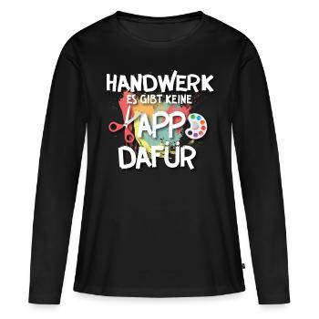 Artisanat artisanat profession dit - T-shirt manches longues Premium bio Femme - noir - Devant - Julia (174cm)
