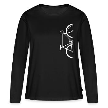 Vélo vélo coursier de vélo BMX Bike Tour - T-shirt manches longues Premium bio Femme - noir - Devant - Julia (174cm)