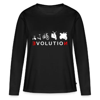 Evolution Biker 4- Evolution of a Biker - Women's Premium Organic Long Sleeve Shirt - black - Front - Julia (174cm)