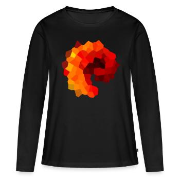 Portail Rouge - T-shirt manches longues Premium bio Femme - noir - Devant - Julia (174cm)