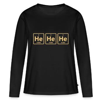 Science chimique il il il rire gaz cadeau drôle - T-shirt manches longues Premium bio Femme - noir - Devant - Julia (174cm)
