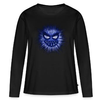 monstre - T-shirt manches longues Premium bio Femme - noir - Devant - Julia (174cm)
