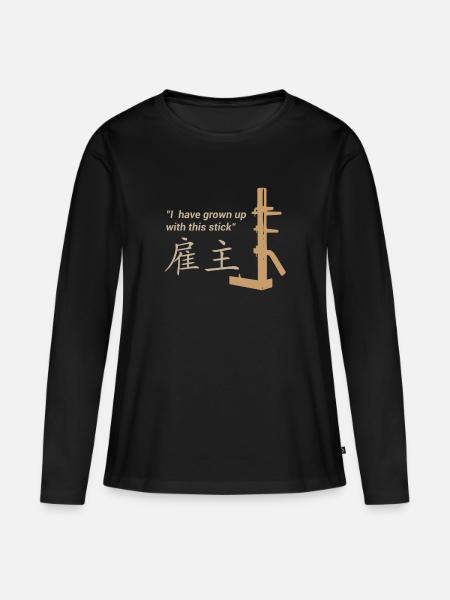 Wing Chun - Training - Frauen Premium Bio Langarmshirt - Schwarz