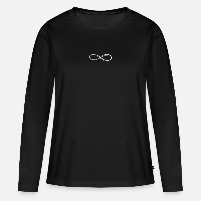 Unendlich Symbol Unendlichkeit - Frauen Premium Bio Langarmshirt - Schwarz