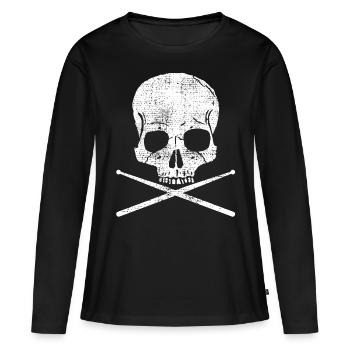 Drum Drumsticks Drummer - Women's Premium Organic Long Sleeve Shirt - black - Front - Julia (174cm)