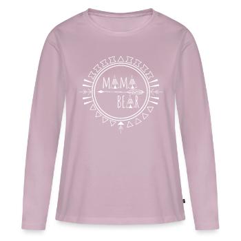 Mama Bear - Frauen Premium Bio Langarmshirt - Altrosa - Vorne - Julia (174cm)