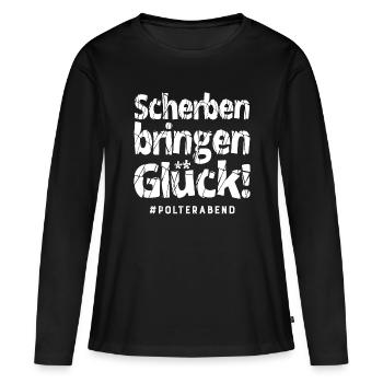 Les éclats apportent de la chance à la chemise de groupe de Polter-Eve - T-shirt manches longues Premium bio Femme - noir - Devant - Julia (174cm)