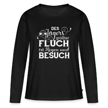 Des Jägers Fluch lustiger Spruch Geschenkidee - Frauen Premium Bio Langarmshirt - Schwarz - Vorne - Julia (174cm)