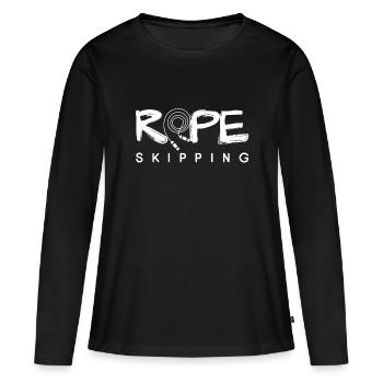 Seilspringer Rope Skipping Seilsport Geschenkidee - Frauen Premium Bio Langarmshirt - Schwarz - Vorne - Julia (174cm)