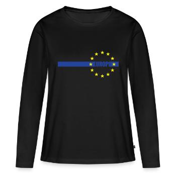 Europe EU European Union gift idea vests - Women's Premium Organic Long Sleeve Shirt - black - Front - Julia (174cm)