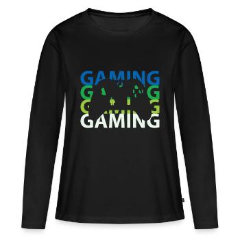 Gaming - Women's Premium Organic Long Sleeve Shirt - black - Front - Julia (174cm)