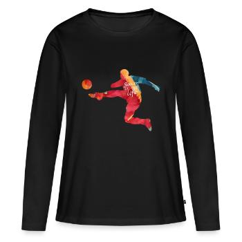 Football match - Women's Premium Organic Long Sleeve Shirt - black - Front - Julia (174cm)