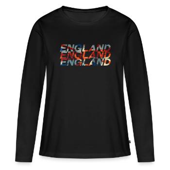 England - Women's Premium Organic Long Sleeve Shirt - black - Front - Julia (174cm)