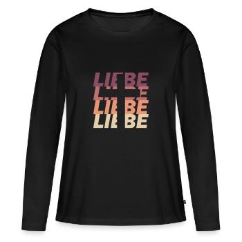 Chrétien - T-shirt manches longues Premium bio Femme - noir - Devant - Julia (174cm)
