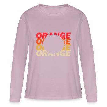 Orange - Frauen Premium Bio Langarmshirt - Altrosa - Vorne - Julia (174cm)