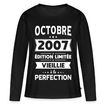18th Birthday - October 2007 Perfection - Women's Premium Organic Long Sleeve Shirt - black - Front - Julia (174cm)